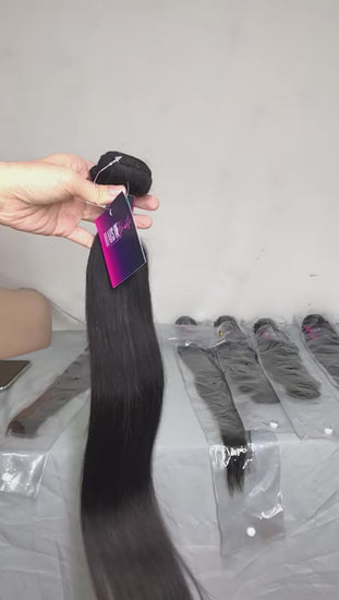 Shown in this video is 20 inch straight bundle